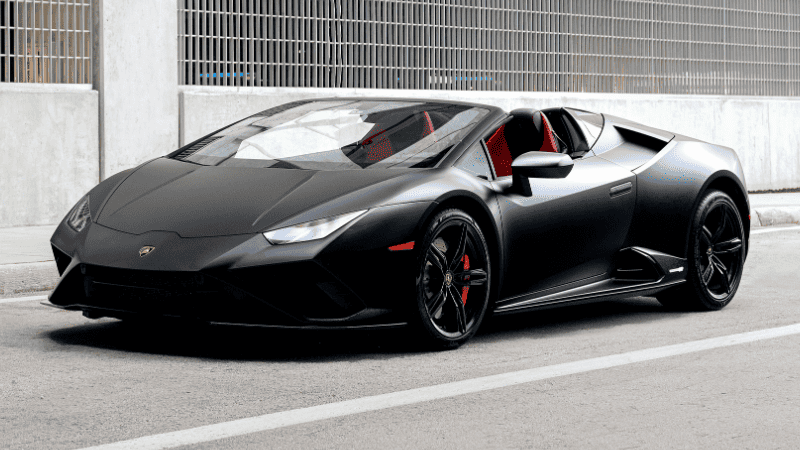 Lamborghini Huracan Evo Spyder Matte Black Rental