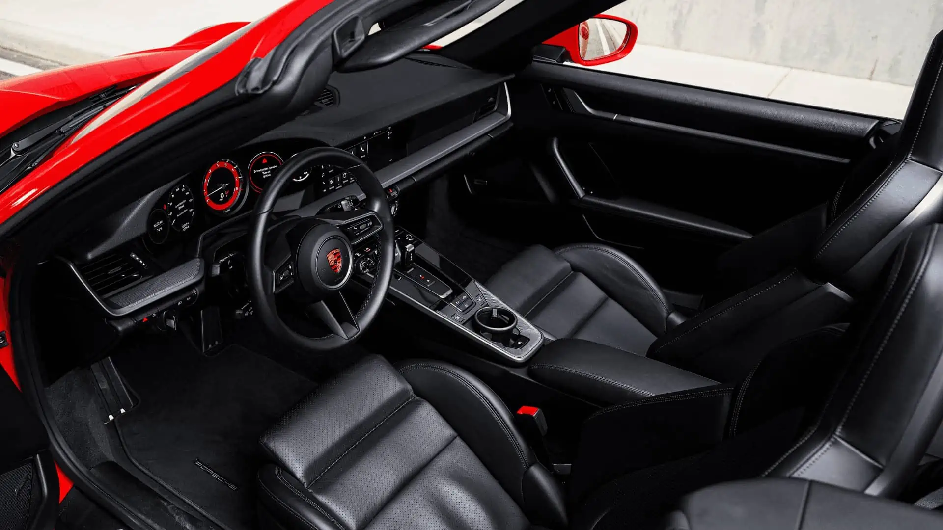 Red Porsche 911 Interior