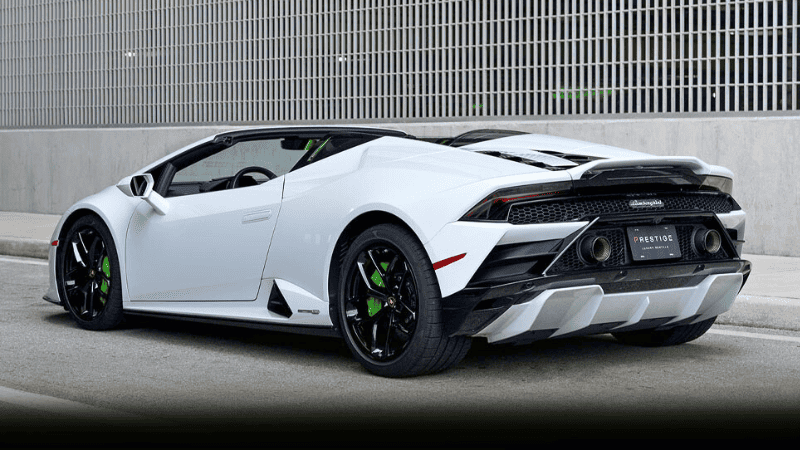 Lamborghini Huracan Evo Spyder White Back
