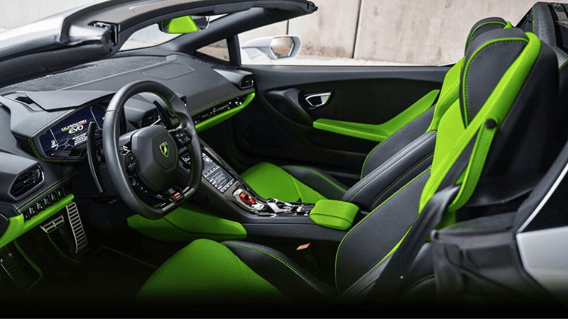 Lamborghini Huracan Evo Spyder White Interior