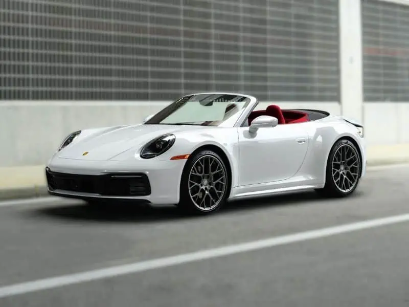 White Porsche 911 Front