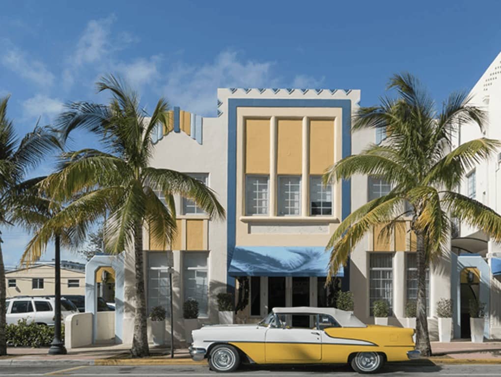 Ready to go to Art Deco District with a taycan